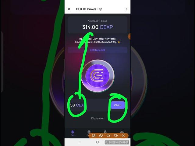 new telegram bot cex oi power tap free mining crypto coin referral bonus link tken cex