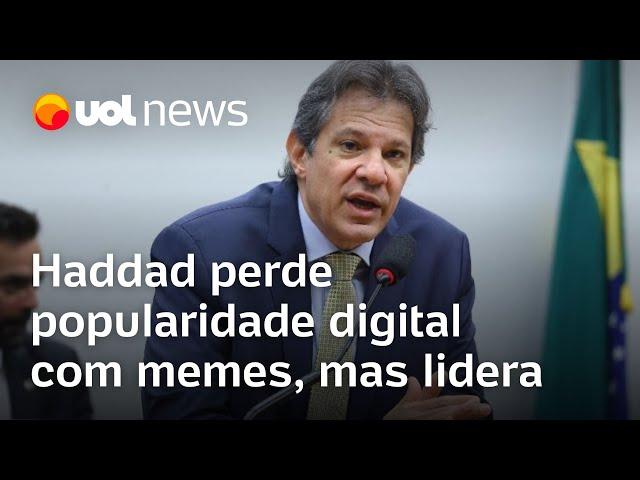 Haddad perde popularidade digital com memes, mas lidera; Pimenta tem maior queda