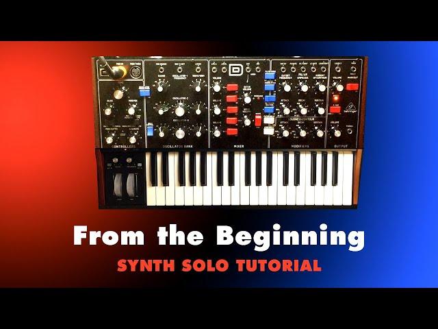 FROM THE BEGINNING Solo - Synth Tutorial (ELP)  with transcription