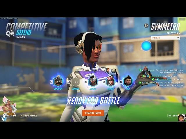 HARMONY 200 IQ SYMMETRA GAMEPLAY OVERWATCH 2 SEASON 11 TOP 500