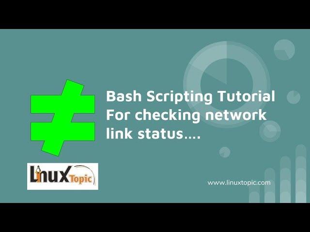 simple bash script tutorial for checking a interface link #English | linuxtopic