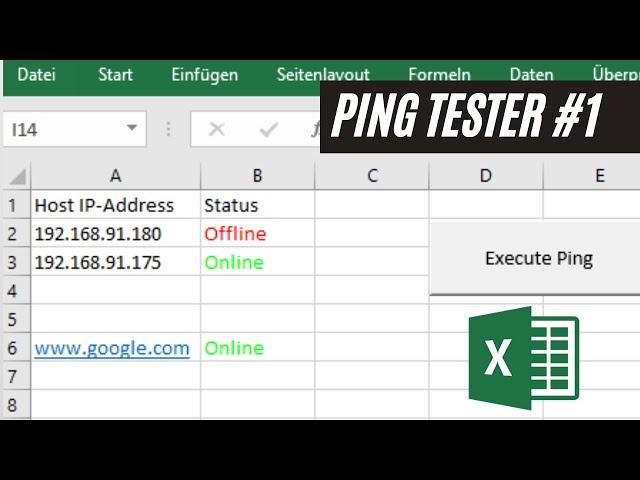 Build your own Ping Tester #1 | Ping to multiple devices using Excel |  Networking | Tech Tip