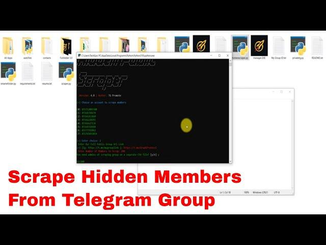 [Real Demo] How to Scrape Hidden Members from Telegram Private & Public Group Script 2023 