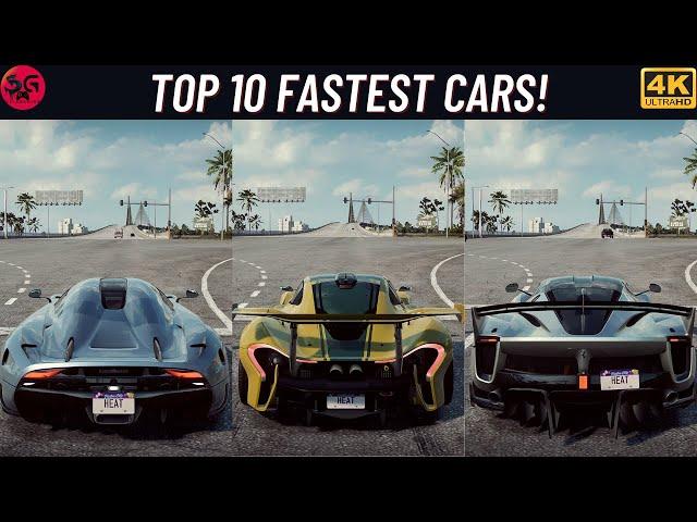 Top 10 Fastest Cars in NFS Heat