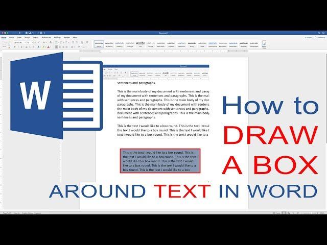 How to DRAW a box around text in WORD ¦ Tutorials for Microsoft Word