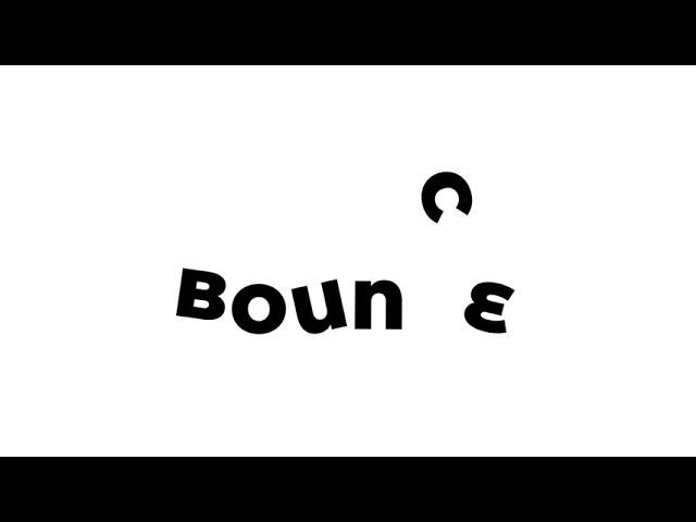 Bounce text in After Effect