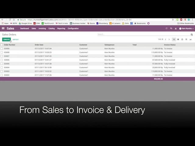 Odoo 10 Demo - From Sales to Manufacturing, Delivery Orders, & Invoices