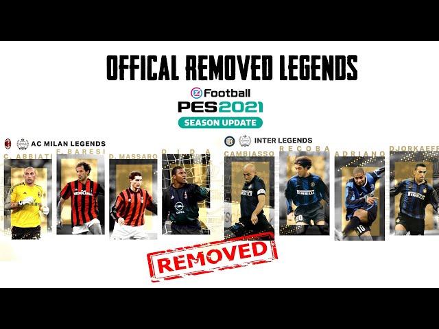 Official Removed Legends & Iconic Moment Players In eFootball PES 2021 Season Updates