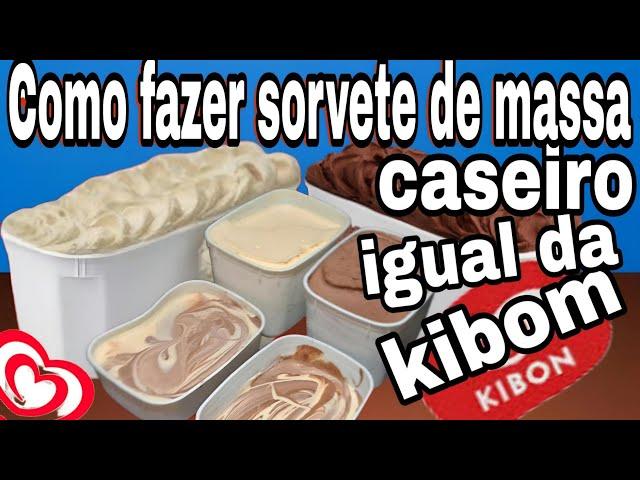 SORVETE DE MASSA IGUAL DA KIBOM CHOCOLATE E LEITE CONDENSADO