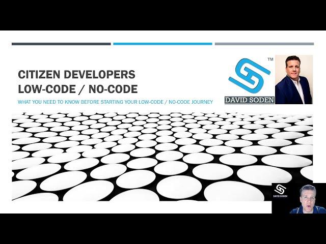 Intro - Citizen Developers of Low-Code / No-Code