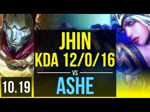 JHIN & Pantheon vs ASHE & Janna (ADC) | KDA 12/0/16, 1.3M mastery points | BR Master | v10.19