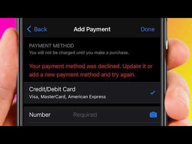 Your Payment Method Was Declined Update It or Provide A New Payment Method and Try Again