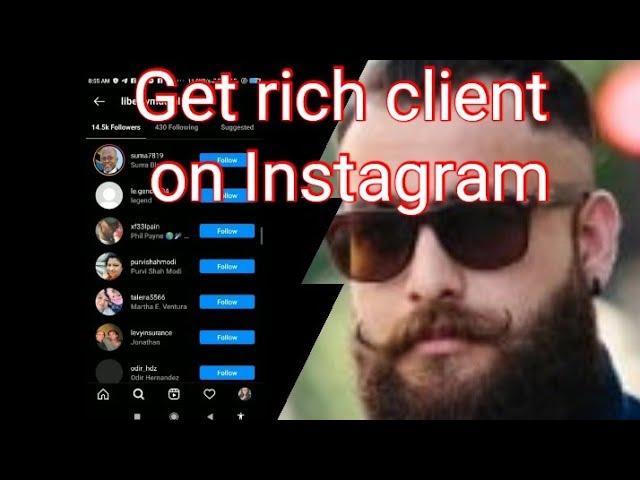 How to search for rich Clients on Instagram