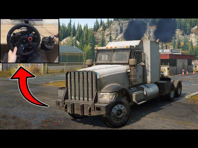 SnowRunner - Navistar 5000-MV Steering Wheel Gameplay (Logitech G29)