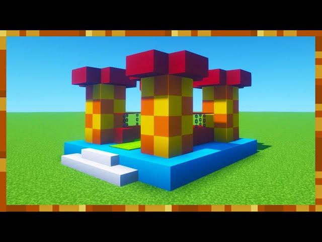 Minecraft Tutorial: How To Make A Working Bouncy House "Quick Builds"