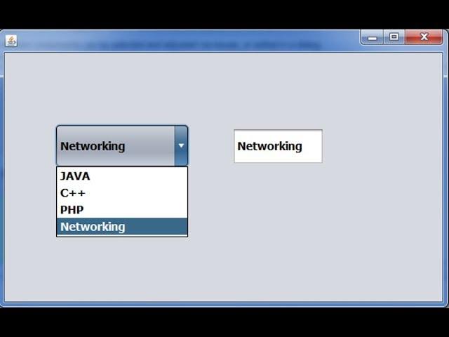 How to get selected value from jComboBox in java : NetBeans JComboBox JAVA Swing Tutorial