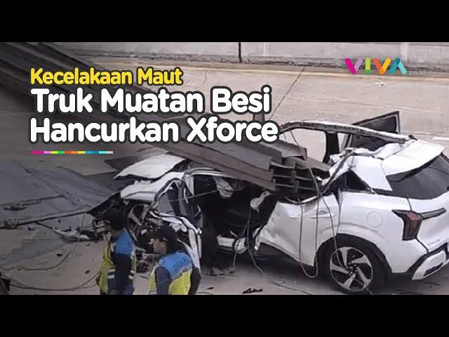 Detik-Detik Kecelakaan Maut Truk Bawa Baja hingga Mobil XForce Tak Berbentuk