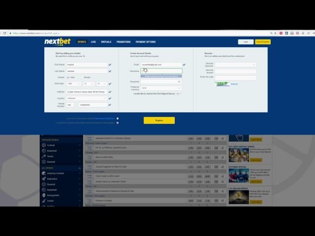 How to register Nextbet?