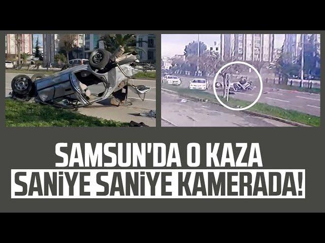 Samsun Körfez'de kaza! O anlar saniye saniye kamerada