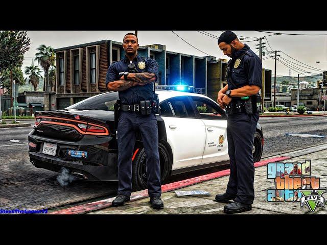 Playing GTA 5 As A POLICE OFFICER City Patrol| GTA 5 Lspdfr Mod| 4K