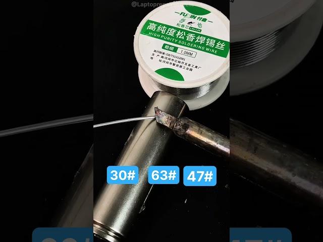 Comparison of soldering effects of different solder wires 63 rosin core is indeed better #solderwire