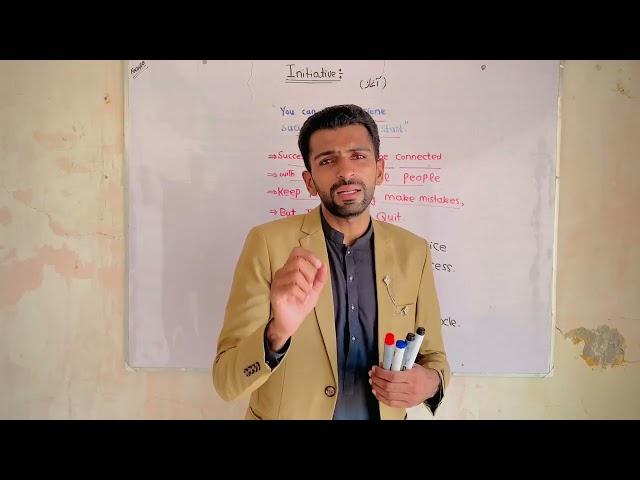 Initiative||Start||Motivation||Instructor:Prof Rana Shahid.