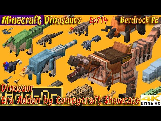 Dinosaur Era Addon Showcase by CompyCraft Dinosaur Showcase Bedrock PE Minecraft Dinosaurs Ep714