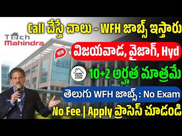 Tech Mahindra Work From Home Jobs 2024 | Latest Jobs In Telugu | Work From Home Jobs 2024 |Jobs 2024