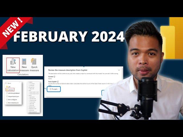 FEBRUARY 2024 POWER BI UPDATE // Visual Calculation, TMDL Formats, NEW Copilot features AND MORE