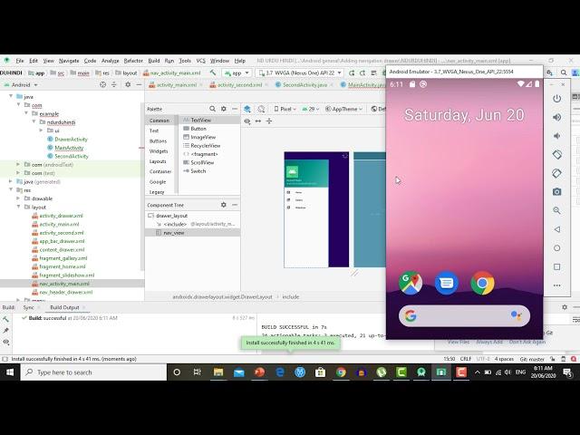 Add Navigation Drawer in multiple activities of Android Application using Android studio Urdu/Hindi