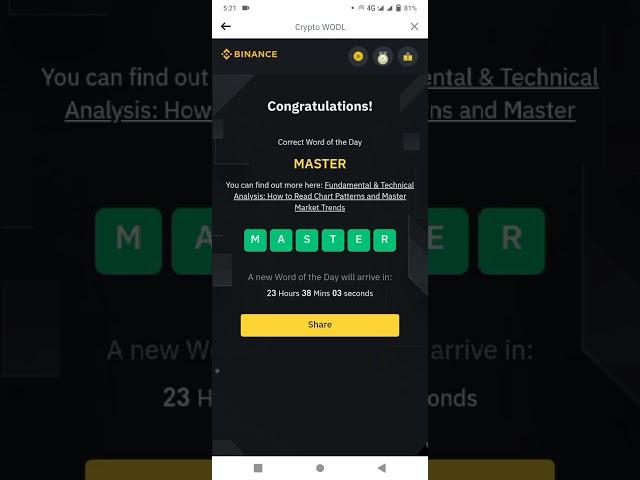 Binance Crypto WODL Answer Today | Word Of The Day | Theme Binance Traders Boot Camp 13 Mar 2025