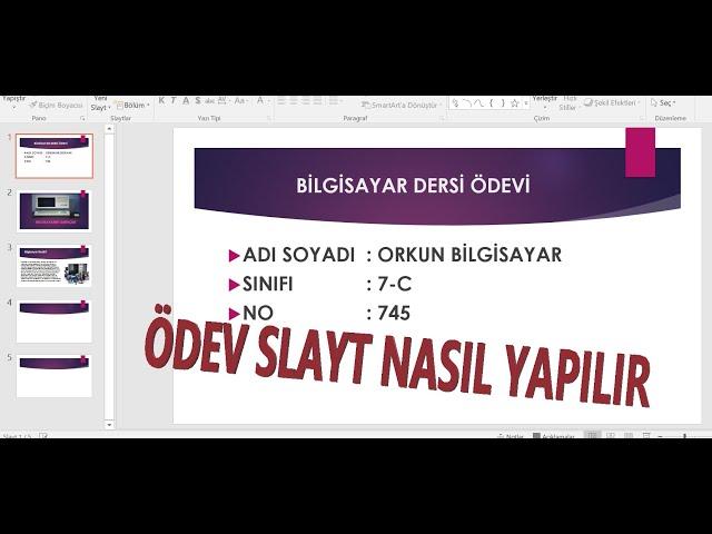 Slayt Nasıl Yapılır? Bilgisayarda ve Cep Telefonunda Çok Kolay Powerpoint Ödev Slaytı Hazırlama