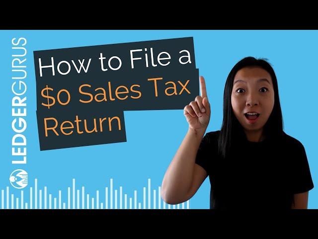 How to File a $0 Sales Tax Return in California | Tutorial for Amazon sellers