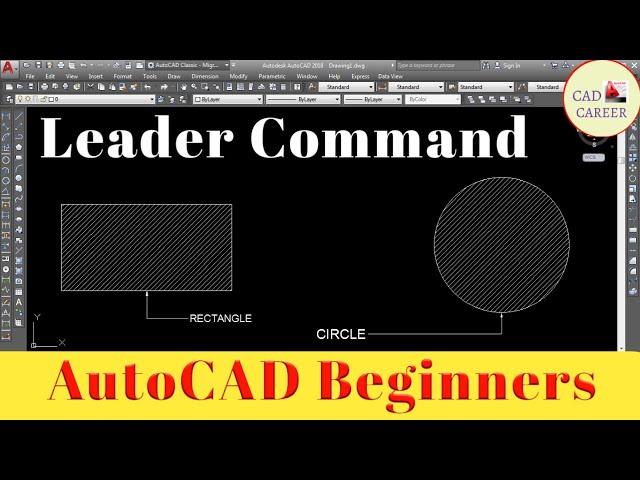 Leader command | multi leader command | Quick leader command |  lead command in AutoCAD