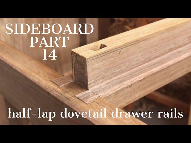 Building a Sideboard part 14: Drawer Rails/Dividers with Half-Lap Dovetails | Hand Tool Woodworking