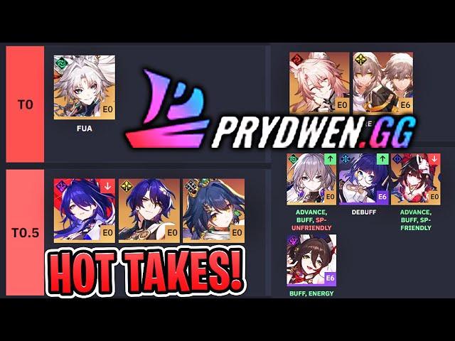 PRYDWEN CRAZY HOT TAKES! MOST HATED TIER LIST YET! Prydwen 2.6 Tier List For Honkai Star Rail!