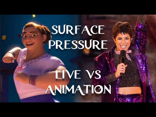 Encanto | Surface Pressure | Live vs Animation | Side By Side Comparison (Jessica Darrow)