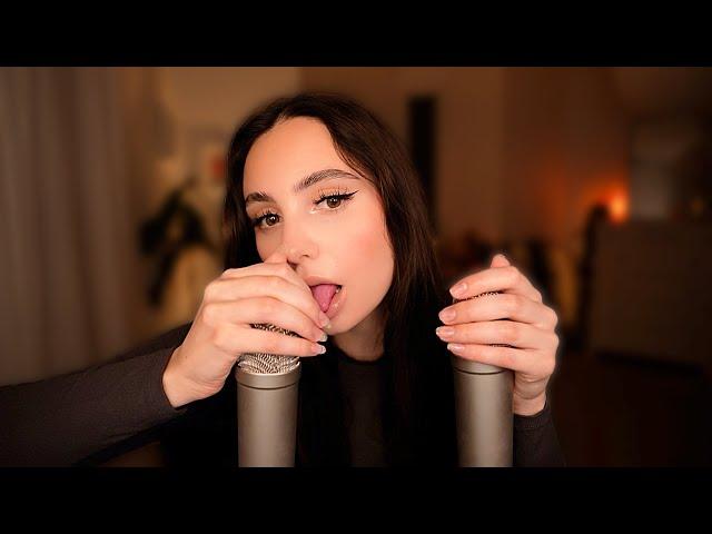 ASMR 3h Cupped wet Mouth Sounds  with 2 Mics for Maximum Tingles!  No Talking 