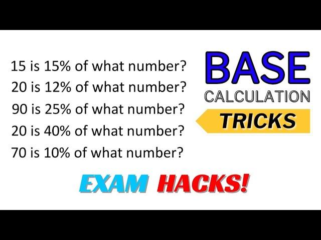 Base Calculation Tricks - EXAM HACKS