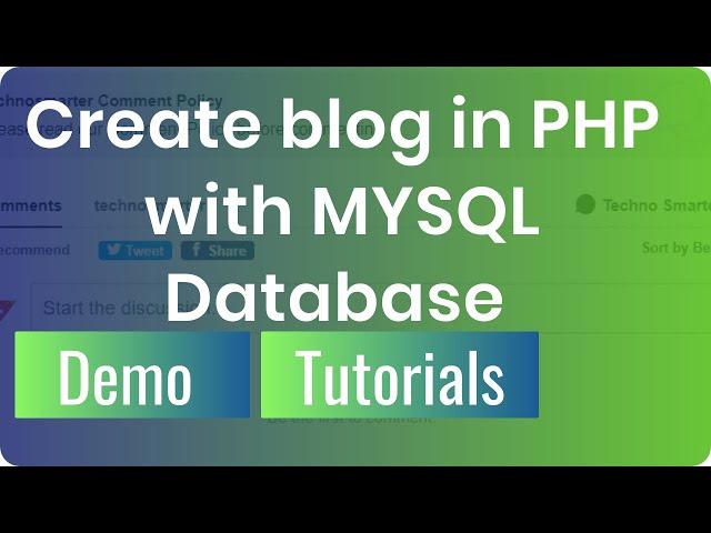 Create a dynamic blog CMS website in PHP with MYSQL database (Demo & Tutorials ) | SEO friendly