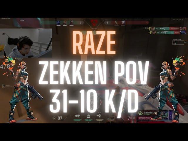 SEN Zekken POV Raze on (old) Lotus 31-10 K/D (VALORANT Pro POV)