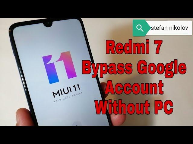 Xiaomi Redmi 7 /M1810F6LG/, Remove Google Account Bypass FRP. Without PC!!!