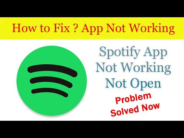 How to fix spotify app not working / not open | Unfortunately Spotify app has stopped | AllTechapple