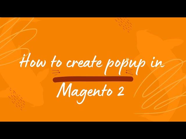 How to create popup in magento 2