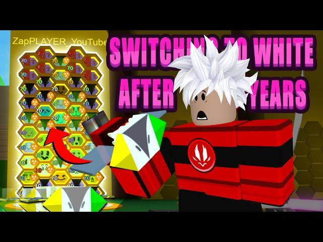 SWITCHING to a Perfect WHITE HIVE in Bee Swarm Simulator | Roblox