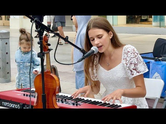 MY PIANO DEBUT ON THE STREET | Someone You Loved - Karolina Protsenko & Oscar Stembridge