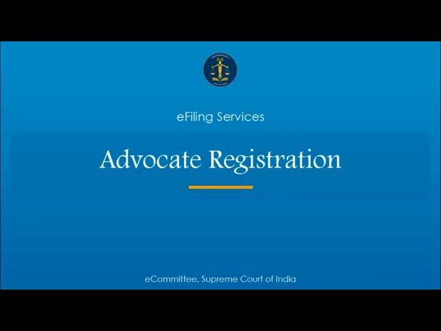 2 New user registration by Advocate