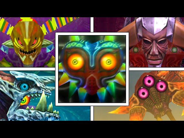 Legend Of Zelda: Majora's Mask 3D - All Bosses (NO DAMAGE)