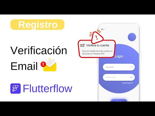 Agregar INGRESO con Verificación de EMAIL en tus APLICACIONES en Flutterflow