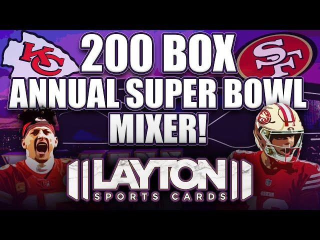 The Layton Sports Cards Super Bowl LVIII 200 Box Football Mixer Extravaganza